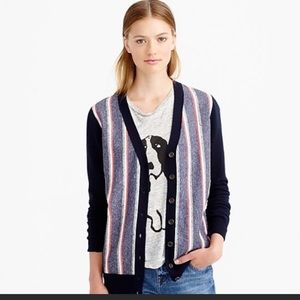 J CREW▪️Woven Front Cardigan Sweater. M